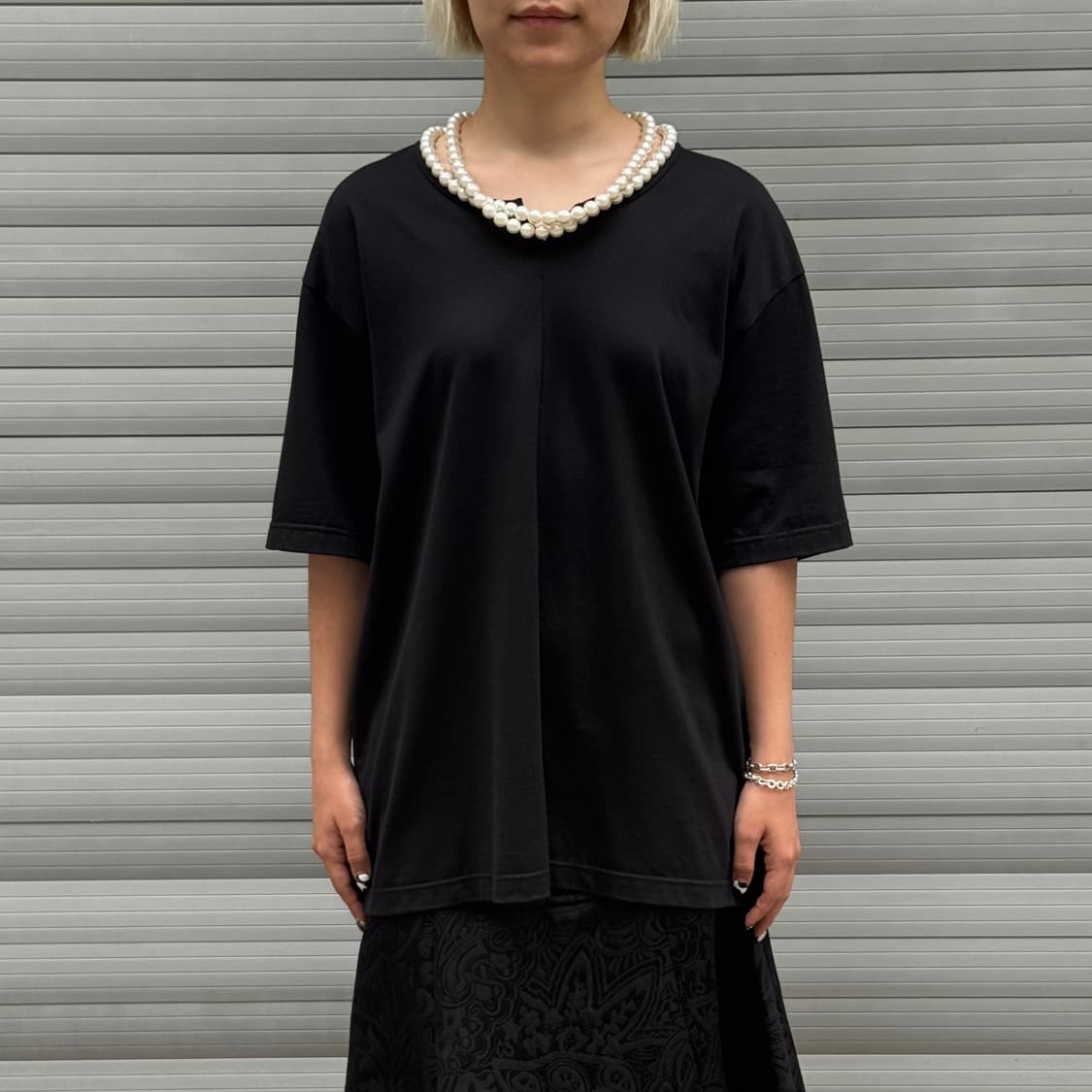 Pearl Neck Tunic T-Shirt 상품이미지10