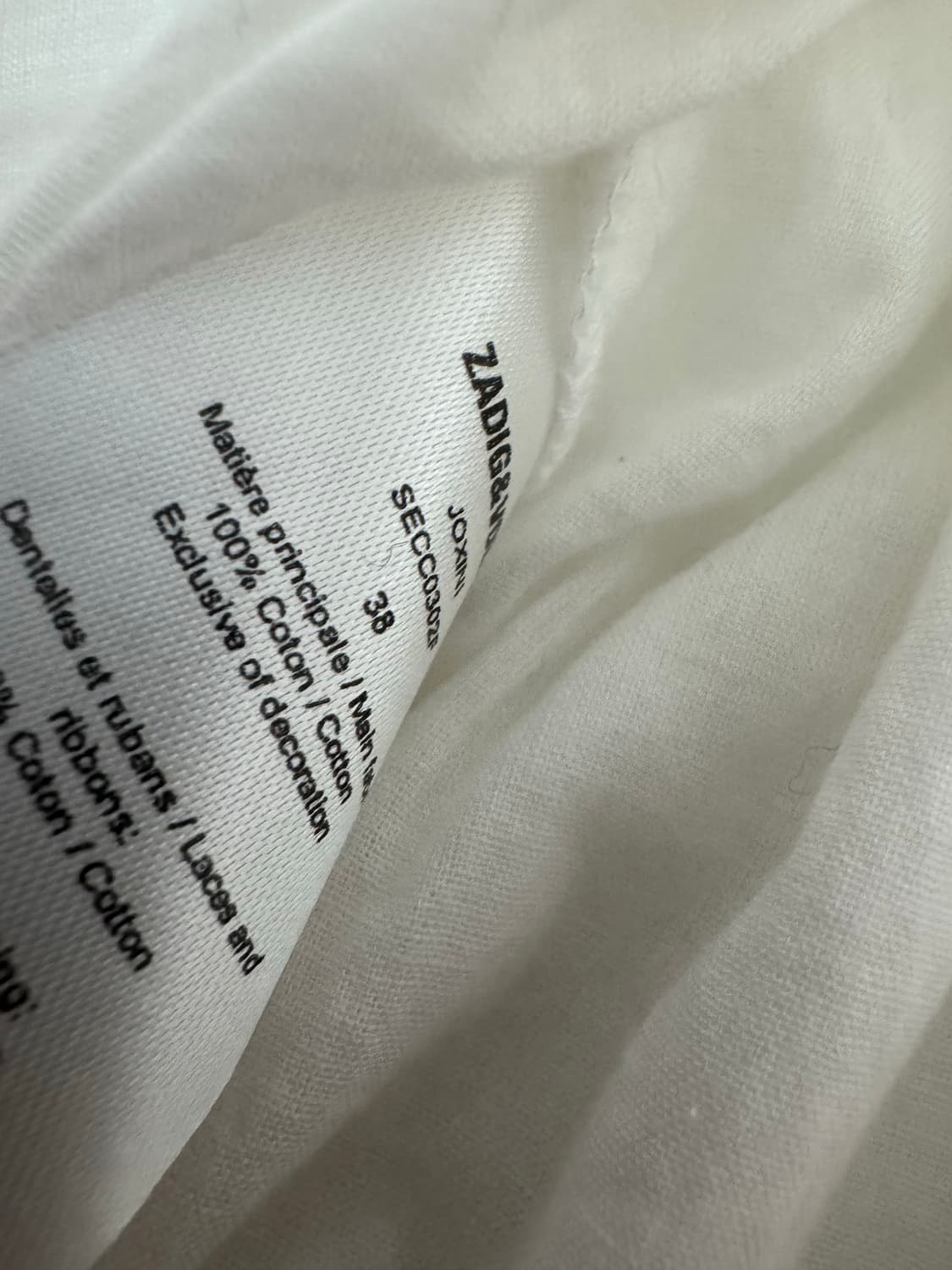 자딕앤볼테르 화이트 스커트(새상품급) 상품이미지3