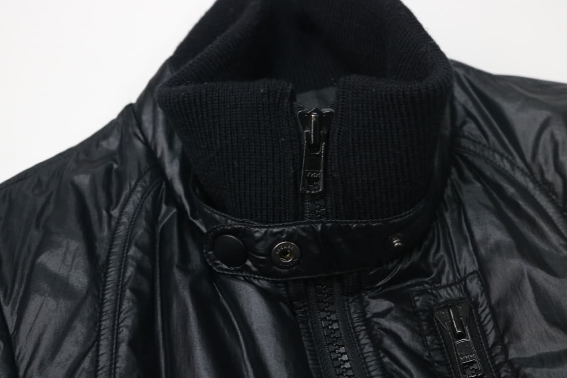 마우지(moussy) 빈티지 블랙 글로시 하이넥 블루종 자켓 상품이미지4