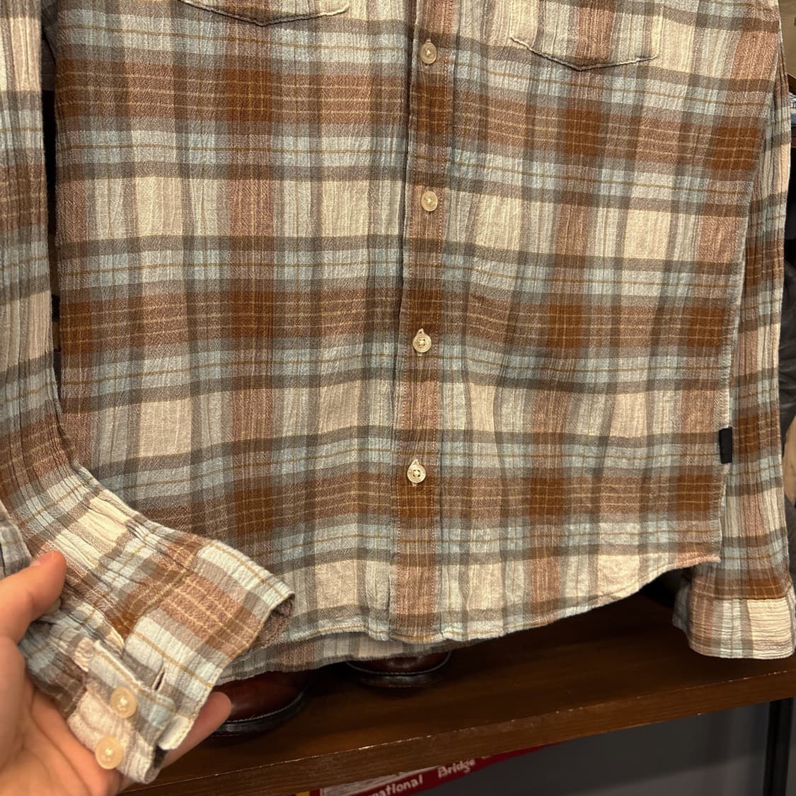 파타고니아 오가닉코튼 페이드 타탄체크 린넨 워크셔츠 N1018 상품이미지4