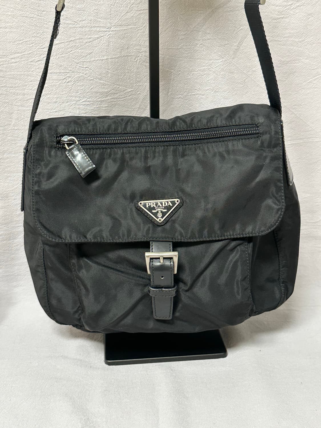 (A급)프라다 버클 크로스백 나일론 테수토 포코노 주우재백 상품이미지2