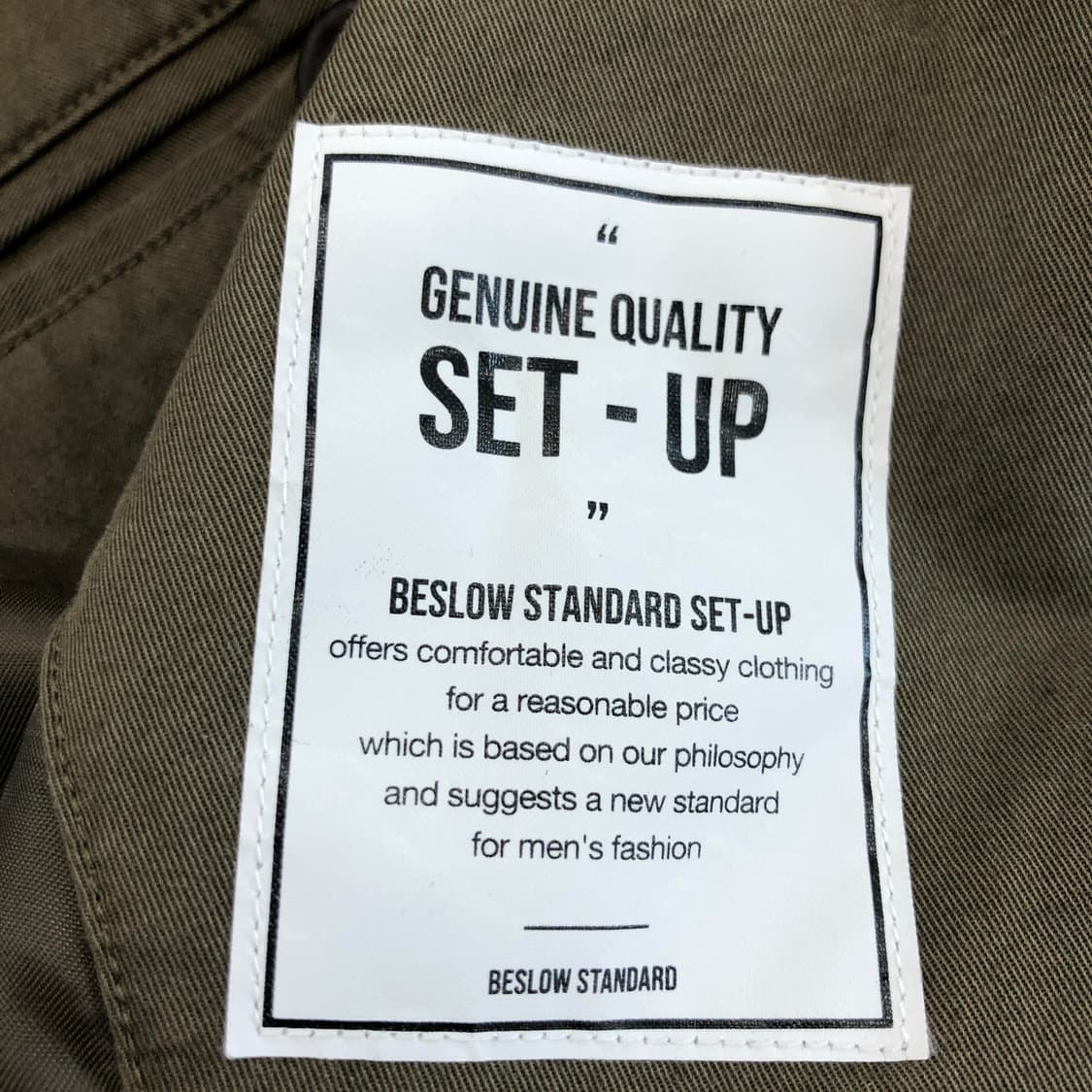 비슬로우 루즈핏 싱글코튼자켓 S 올리브 상품이미지5