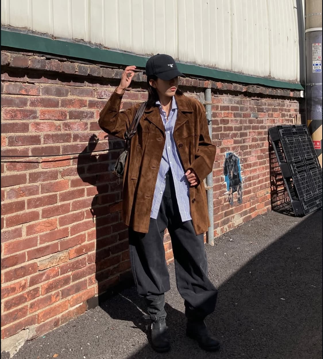 흑청 커브드 팬츠 상품이미지1