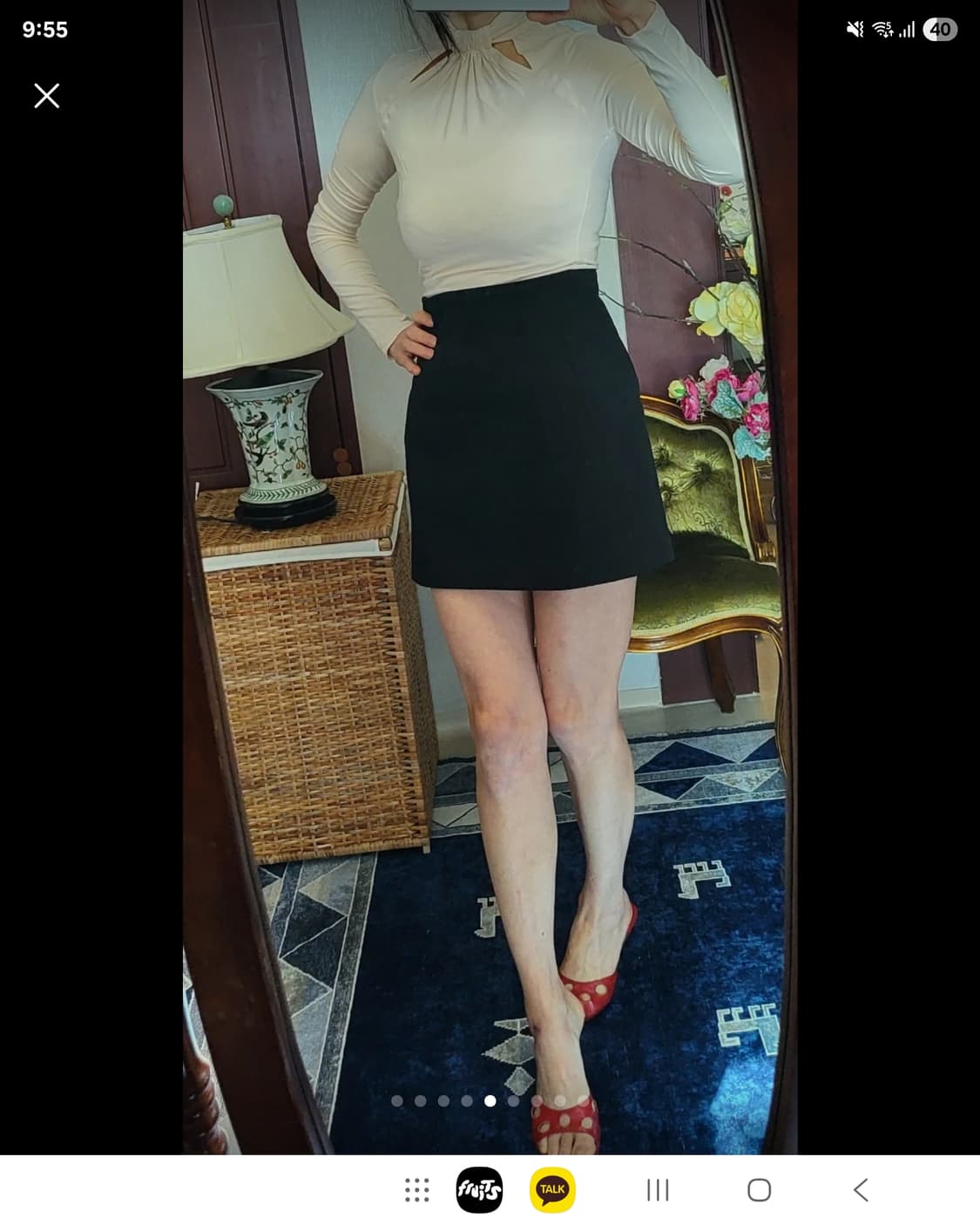 자라 하이웨이스트 스컷 블랙 상품이미지8