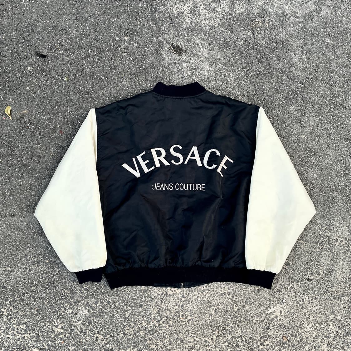 90s 베르사체 메두사 스펠아웃 대장급 바시티 자켓 올드스쿨 점퍼 XL 상품이미지2