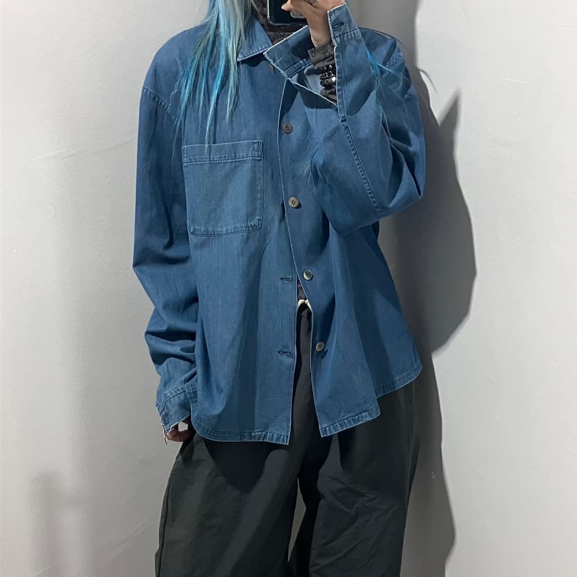 요지야마모토 워크 데님셔츠 상품이미지1