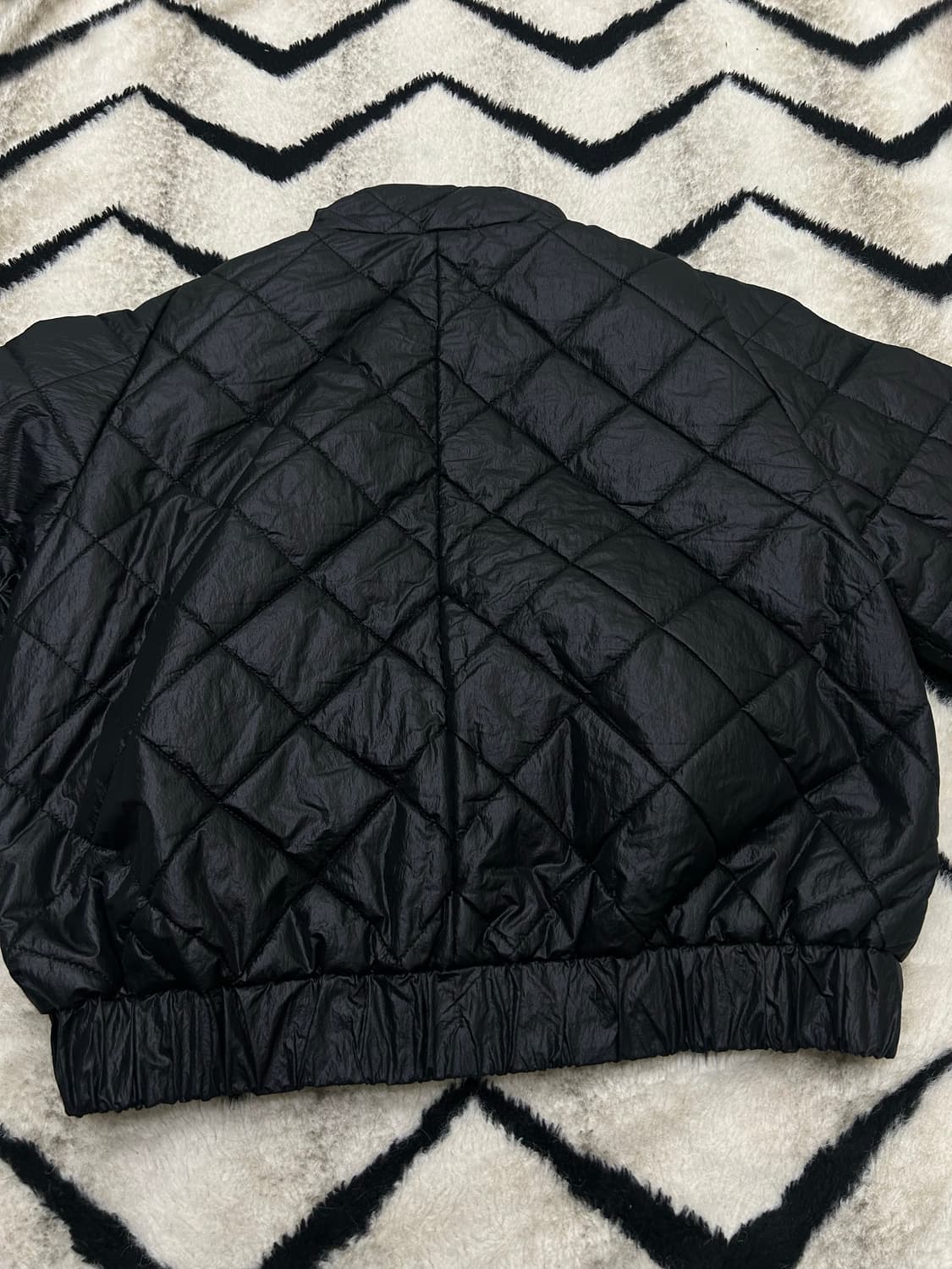 [L]센존 퀄팅 반팔 체인 자켓/블랙 상품이미지4