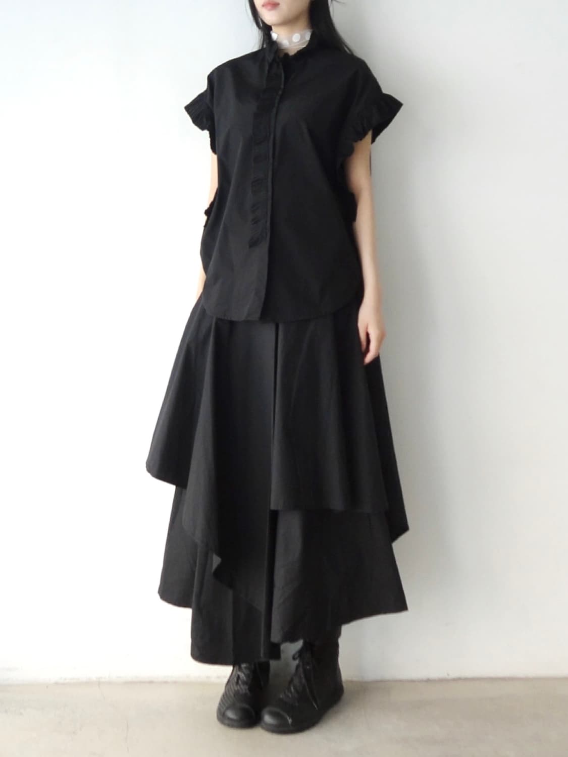 Conduct swan blouse / black 상품이미지5