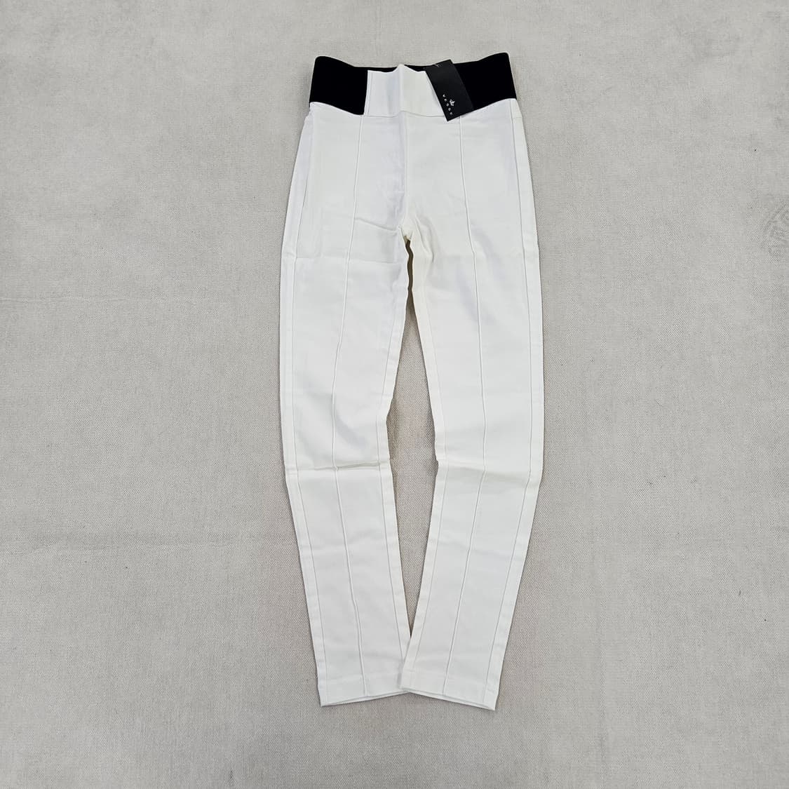 [66] 새상품 예쎄 여성 화이트 스판 밴딩 일자 팬츠 0120Y2 상품이미지2