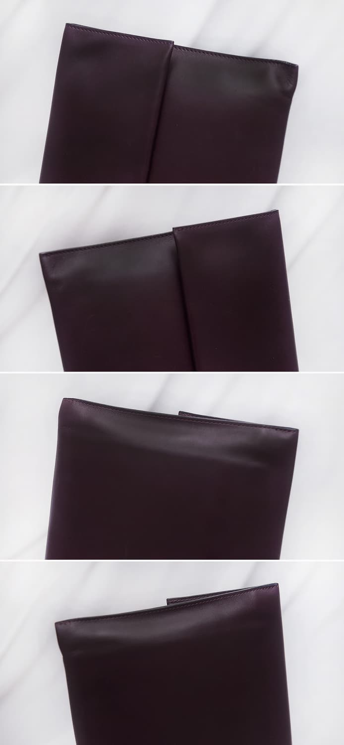 마르니 (MARNI) 버건디 나파레더 카프스킨 플랩 클러치백 상품이미지7