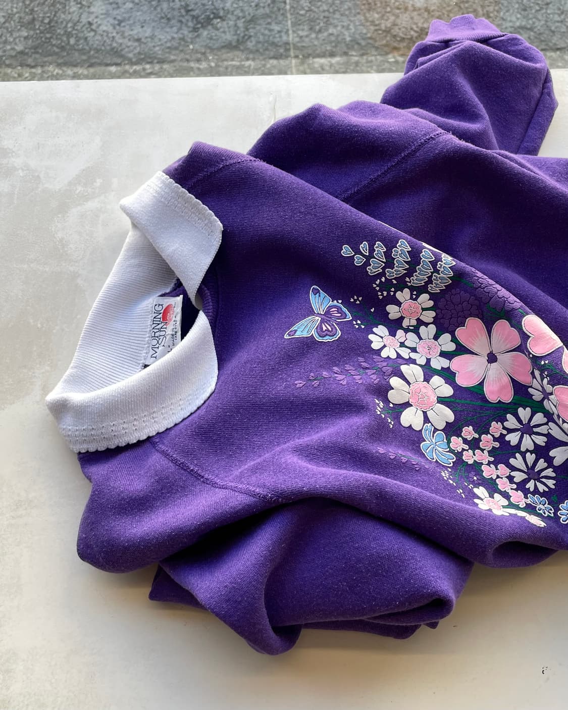 90s USA Morning Sun collar Sweatshirt 🪻 상품이미지7