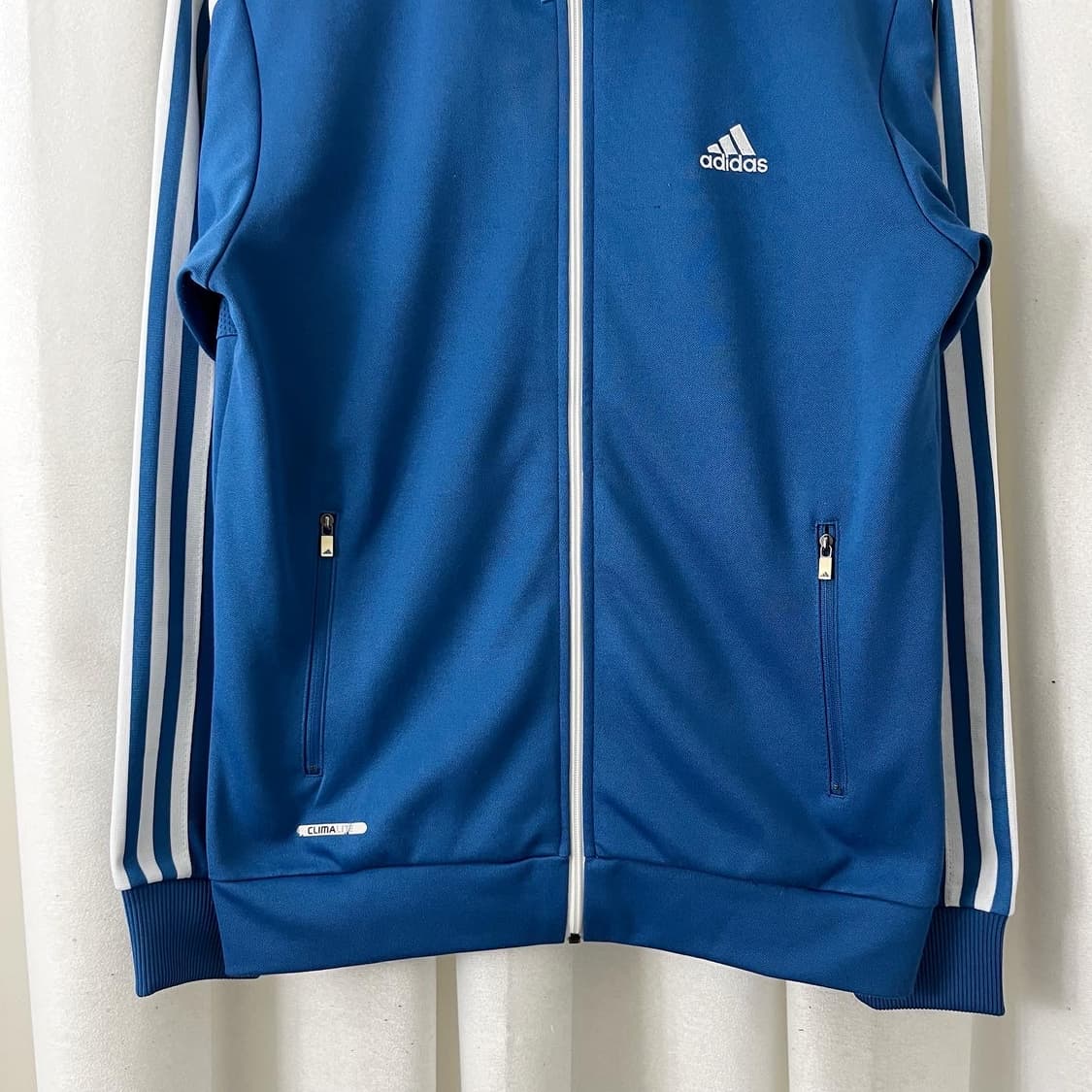 아디다스 블루 화이트 삼선 트랙탑 상품이미지3