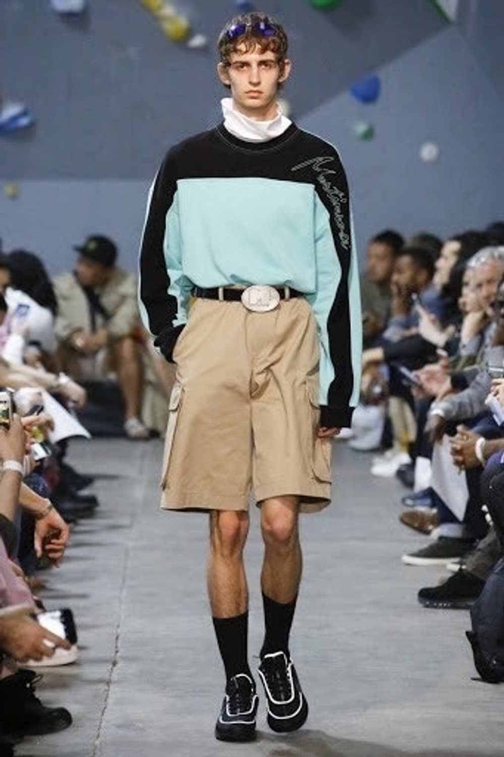 18SS 마틴로즈 바이컬러 오버사이즈 크루넥 맨투맨 민트S 상품이미지1