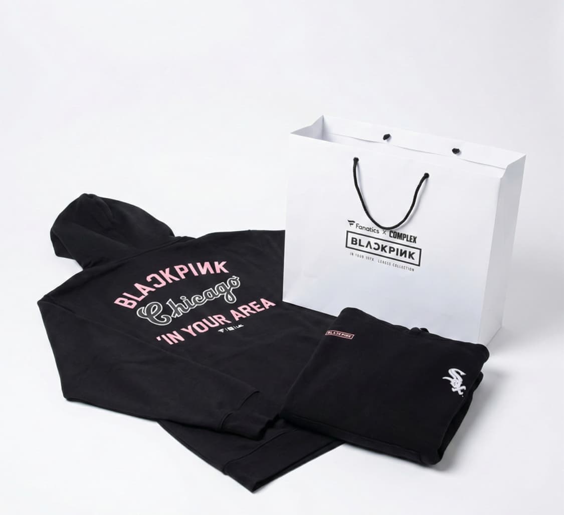 새상품 블랙핑크 MLB 시카고 화이트삭스 후드티 한정판 XXL 상품이미지1