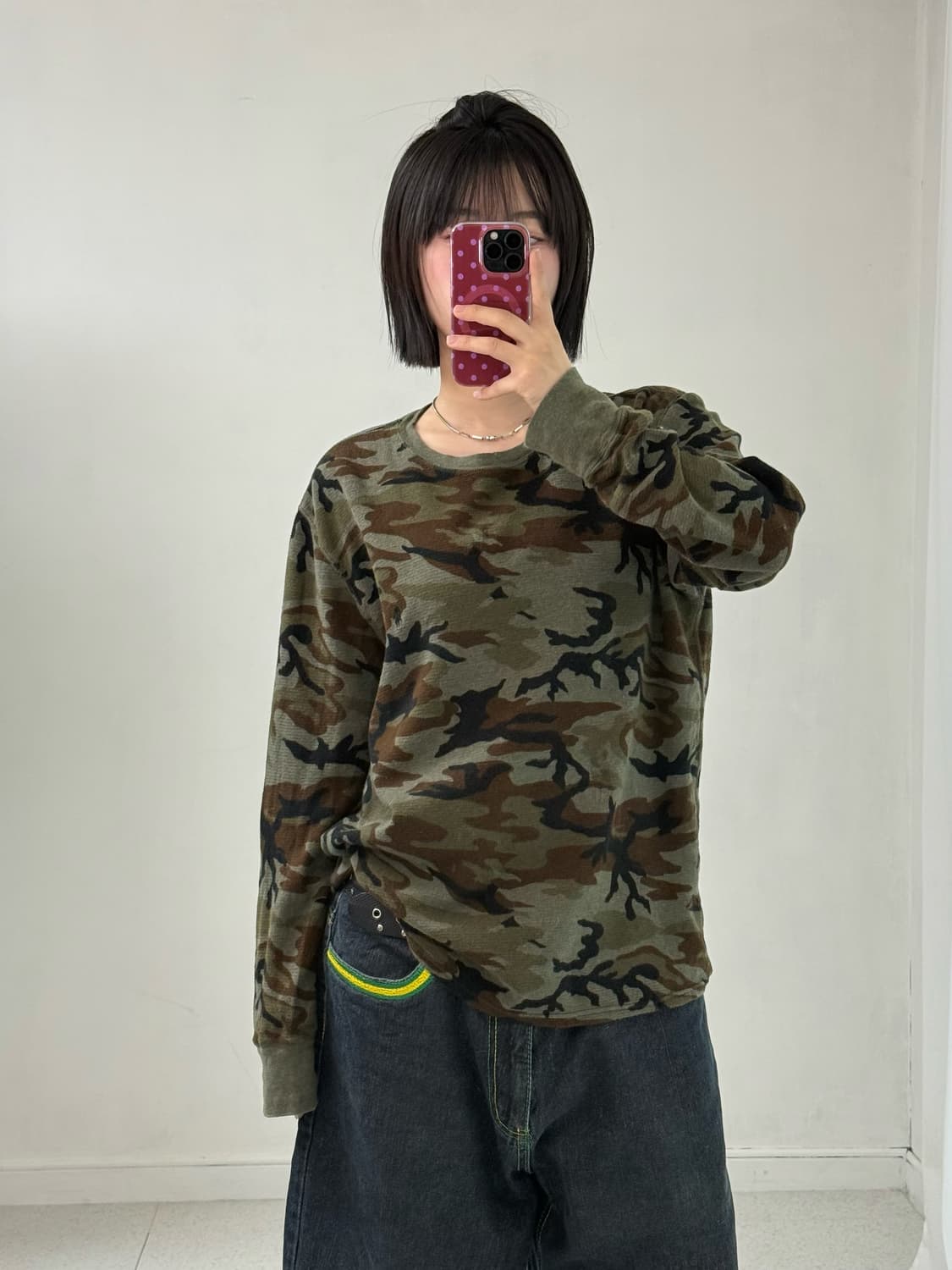 폴로 카모 와플 니트 롱슬리브 상품이미지3