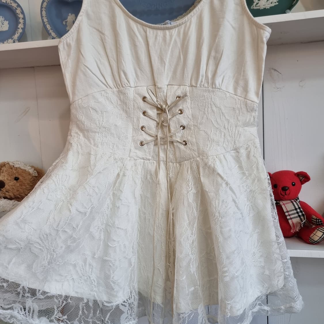 아이보리 레이스 코르셋 상품이미지2