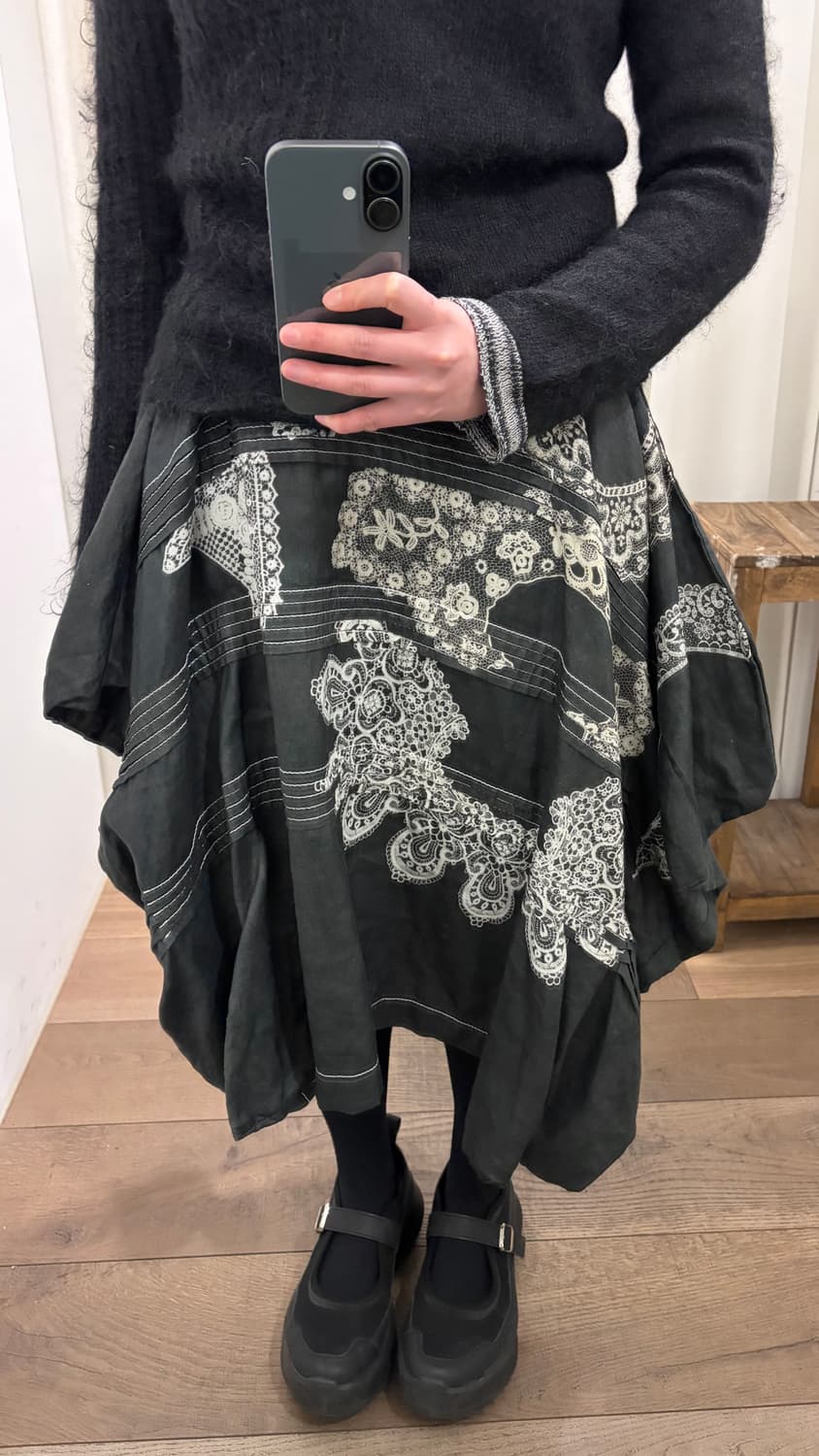 Ethnic Pattern Ruffle Transformed Skirt  상품이미지9