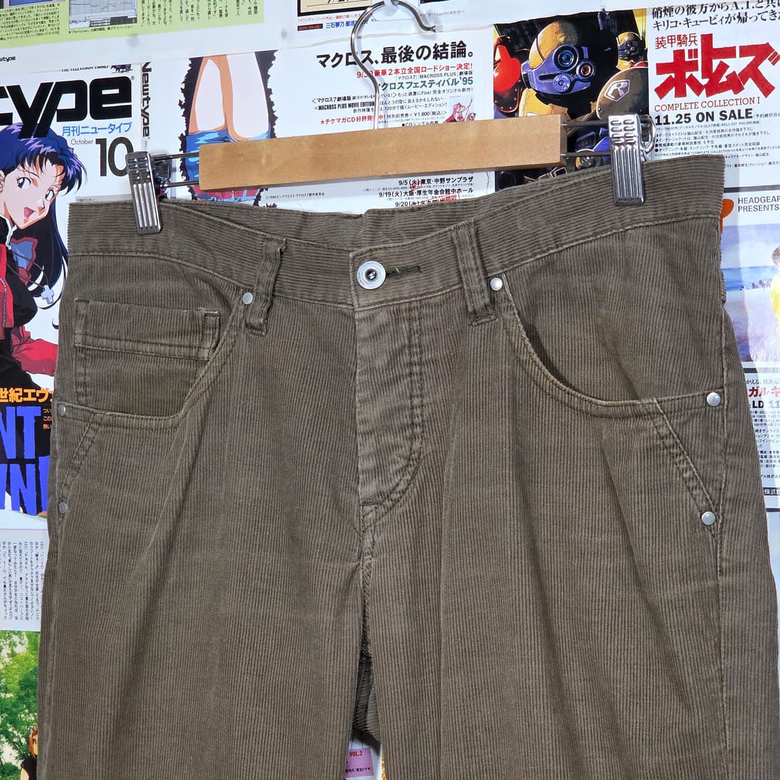 JPN 빈티지 카키브라운 신치백 코듀로이 팬츠 상품이미지6