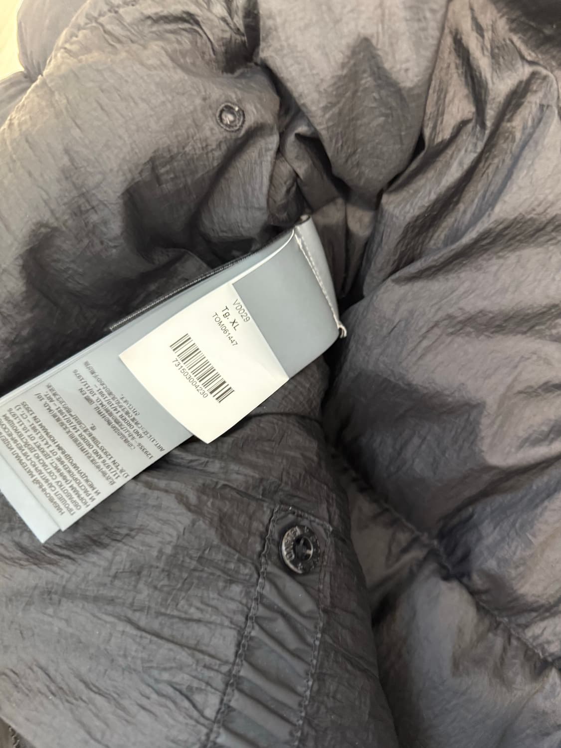 스톤아일랜드 크링클랩스 패딩 xl 상품이미지4