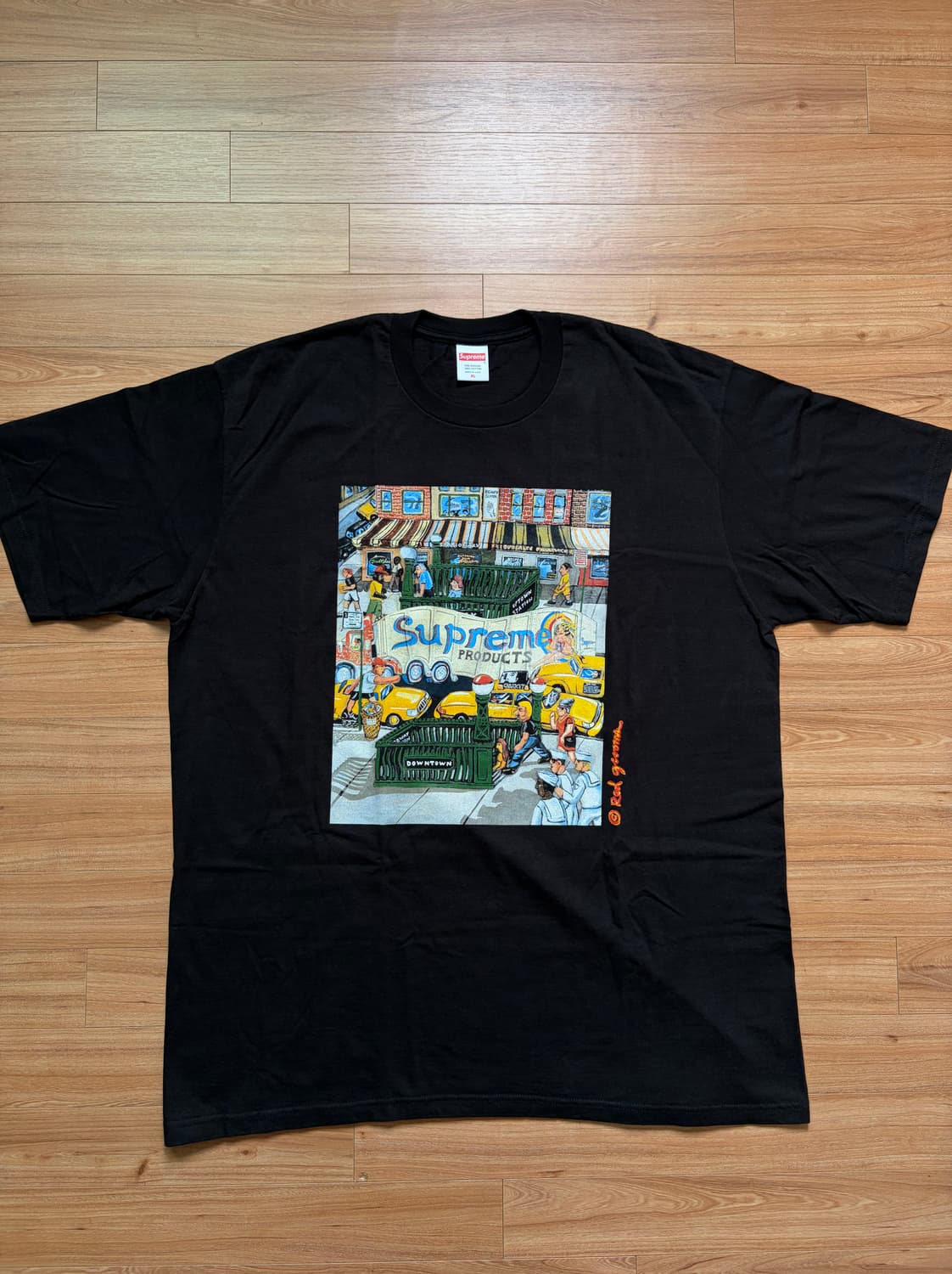 [XL] 슈프림 맨하탄 티셔츠 블랙 상품이미지1