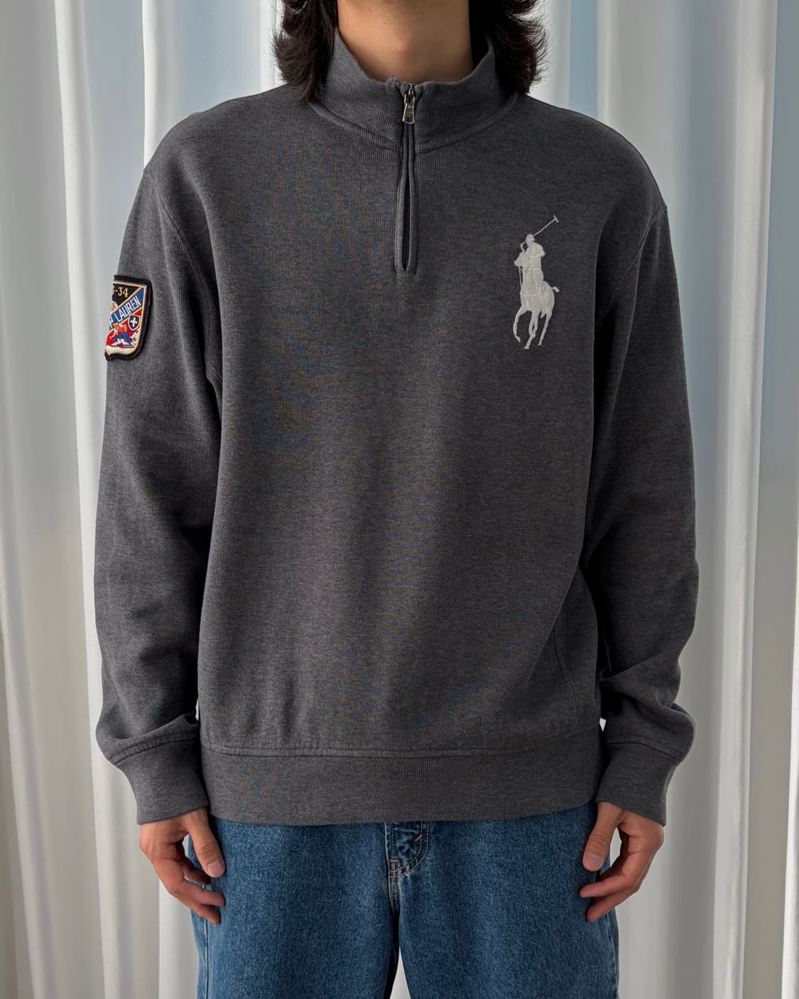 [XL]폴로 랄프로렌 빅포니 치프키프 쿼터집 코튼 니트 상품이미지3