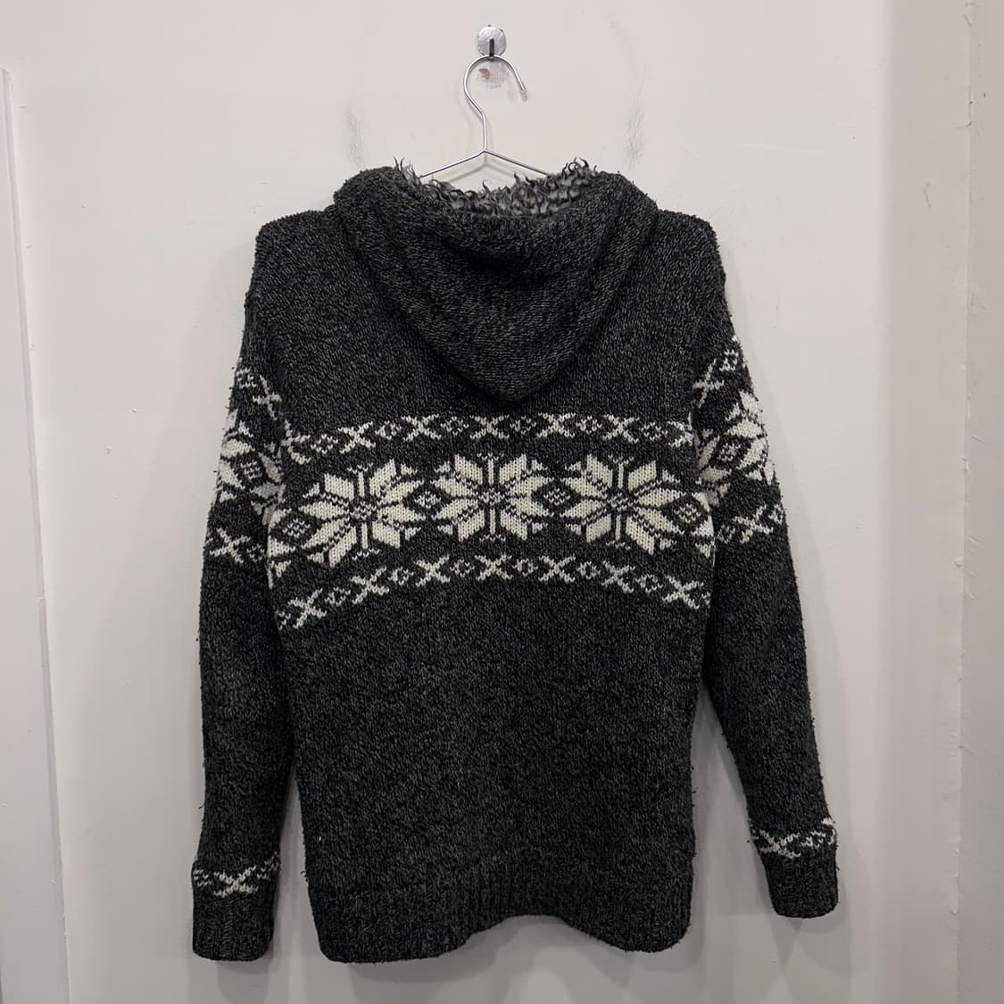 아베크롬비 앤 피치 노르딕패턴 니트 후드집업 상품이미지5