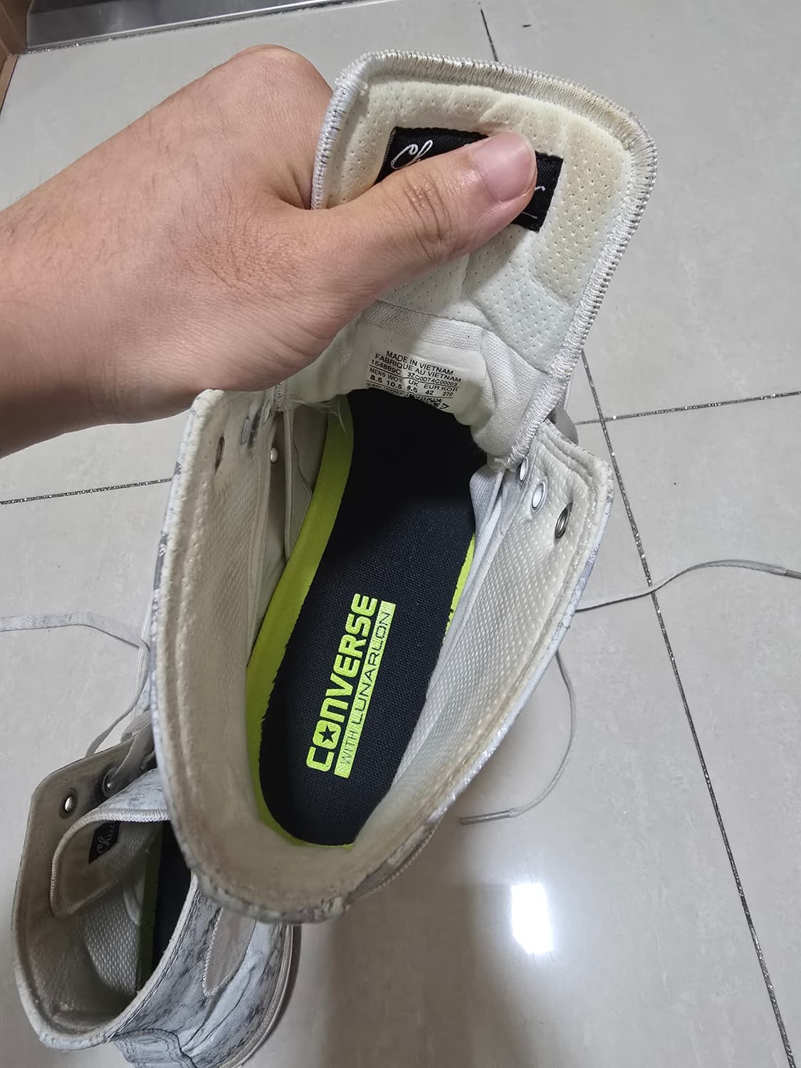 컨버스 척테일러 루나론 하이탑 스니커즈 카모 한정판 270mm 상품이미지5