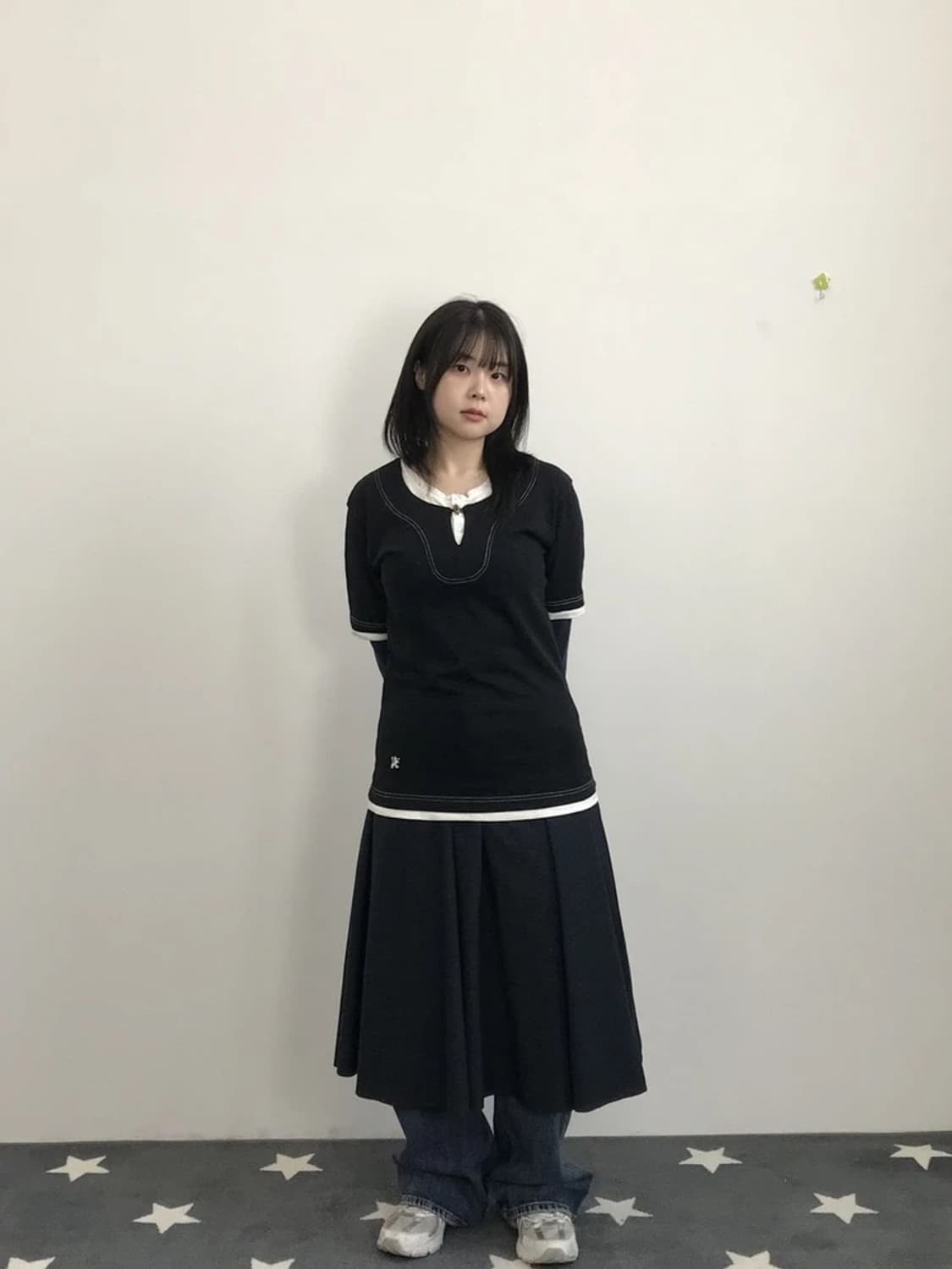 R.Newbold Contrast Henley T Shirt 상품이미지2