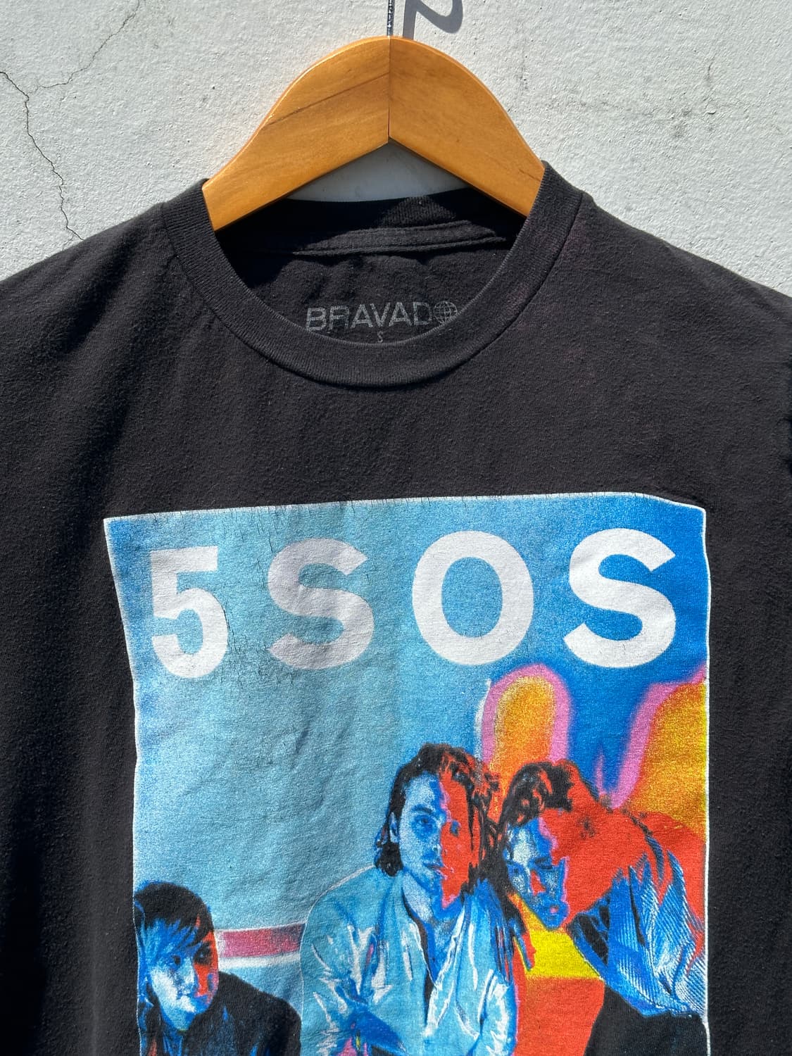 [S] BRAVAD 5SOS 빈티지 블랙 반팔 티셔츠 상품이미지2