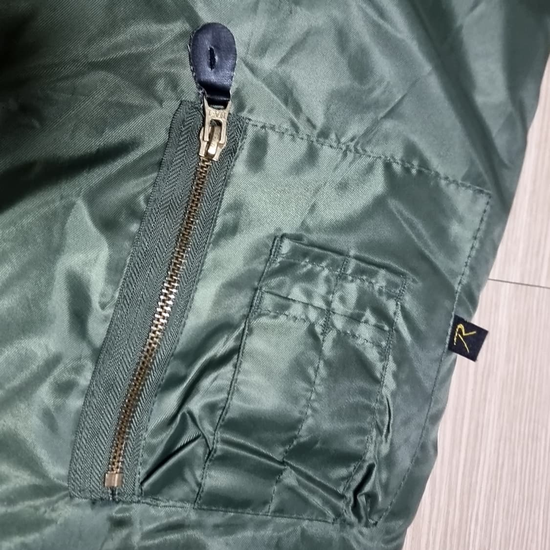 로스코 카키색 MA-1 항공 점퍼(XL) 상품이미지2