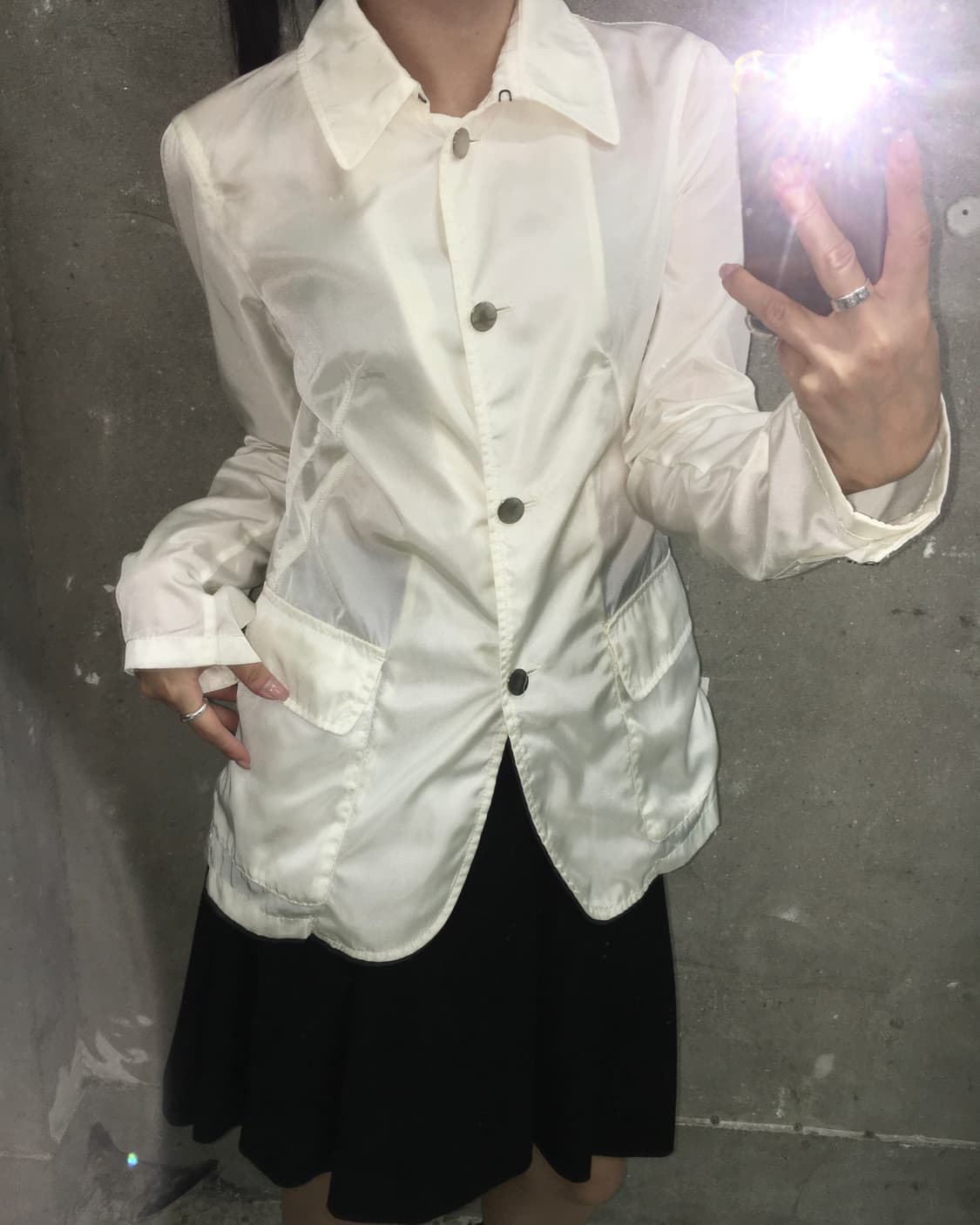 Prada 프라다 아이보리 나일론 블레이저  상품이미지3