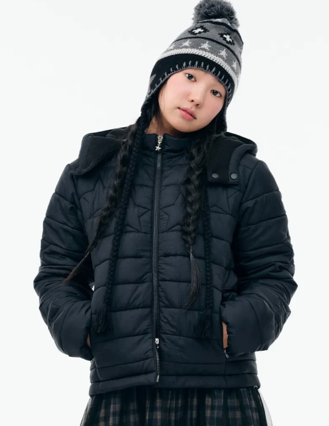 뚜오미오 STAR PADDED JACKET [BLACK] 상품이미지1
