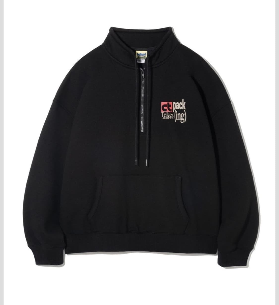 테켓 plan half zip-up sweatshirt black 상품이미지2