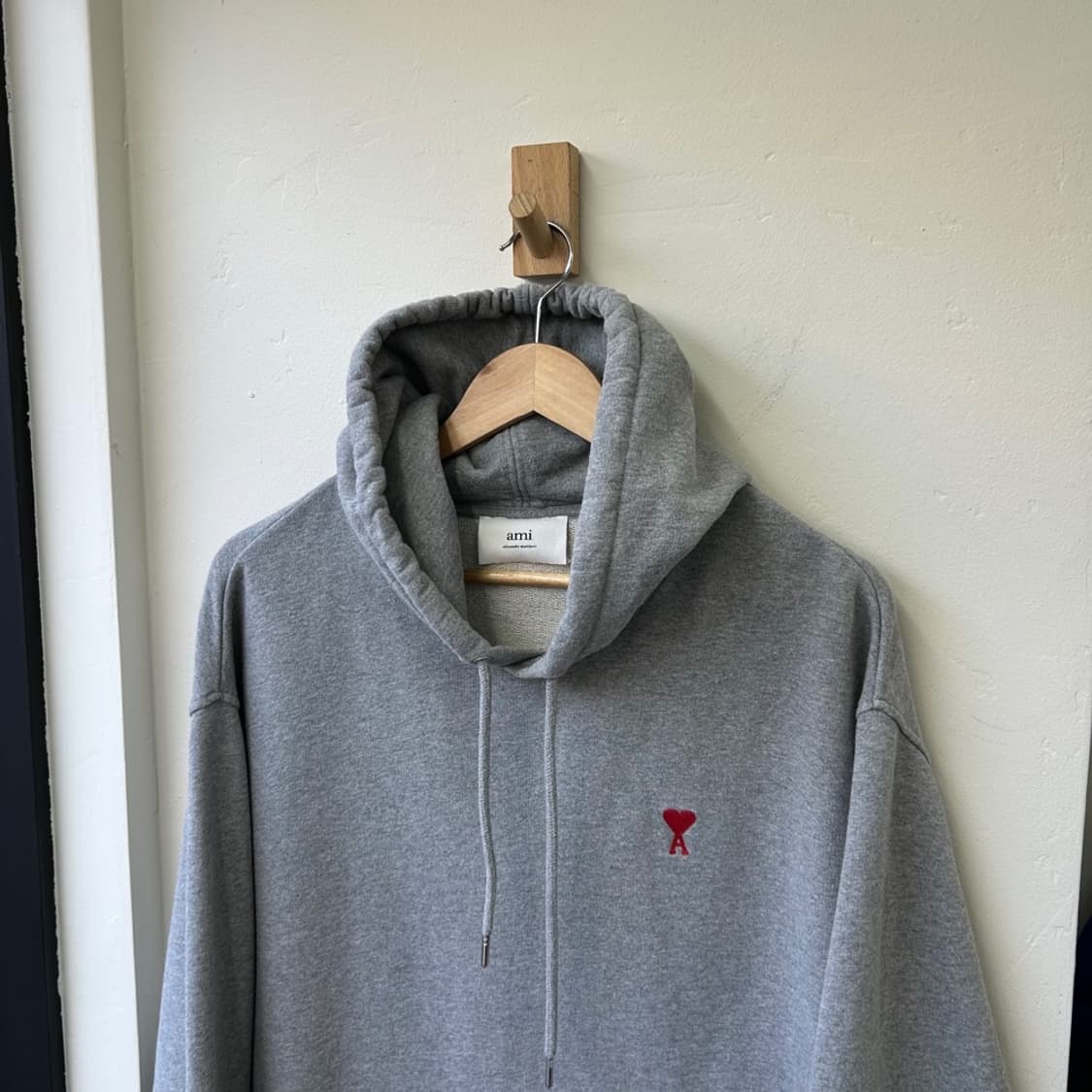 16027 - 아미 그레이 스몰 로고 후드티 상품이미지1
