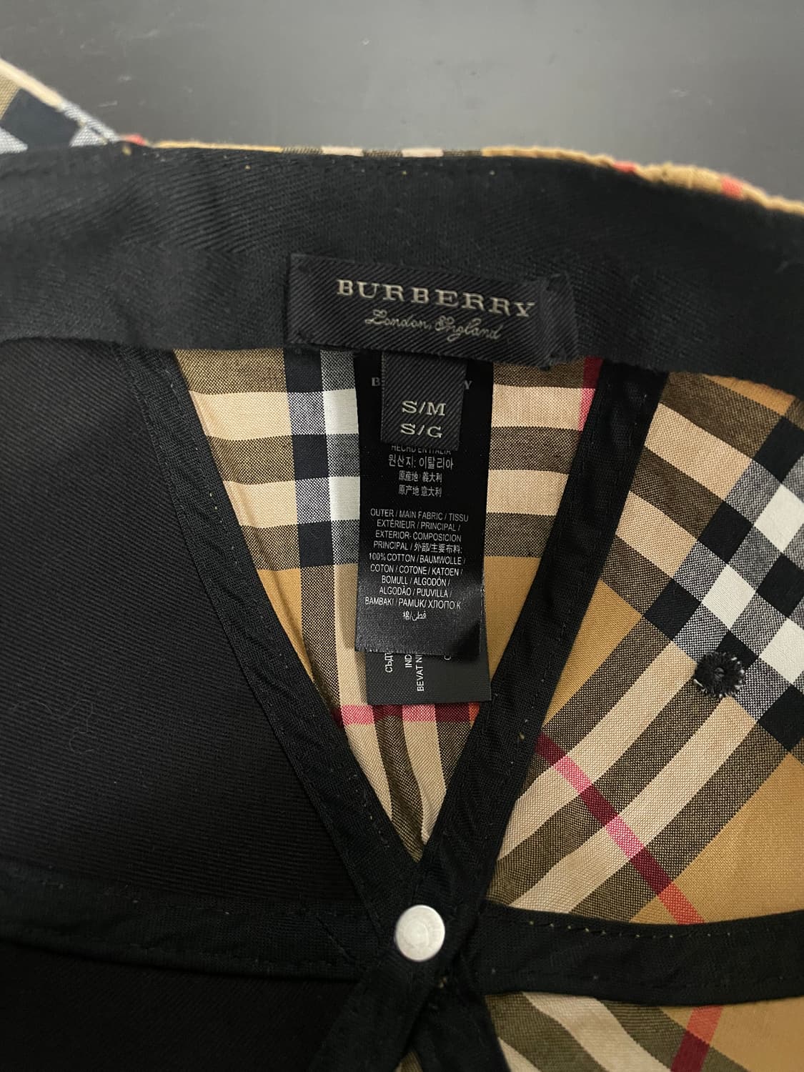 [S/M] 버버리 빈티지 노바 체크 볼캡 모자 상품이미지8