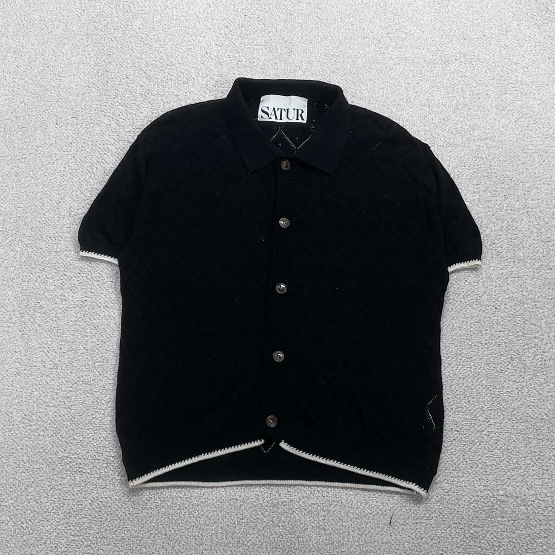 세터 Satur 페즈 케이블 칼라 하프 니트 가디건 상품이미지1