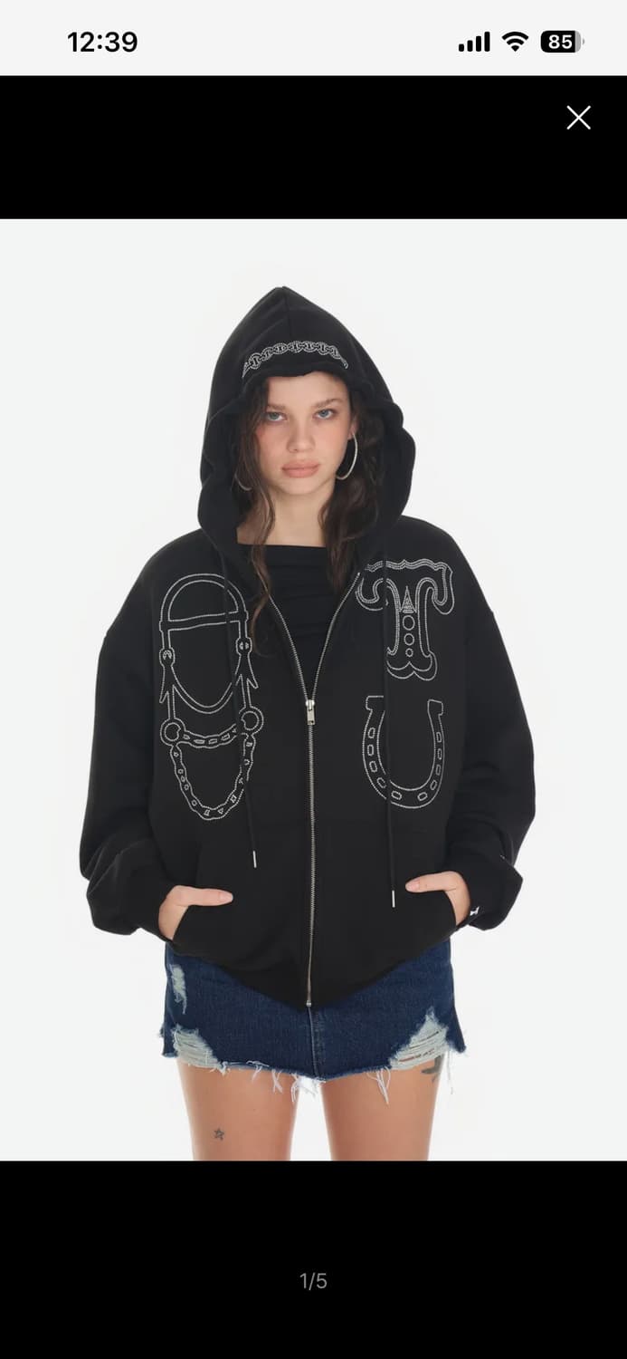 웨스턴 핫픽스 집업 후디 블랙 상품이미지1