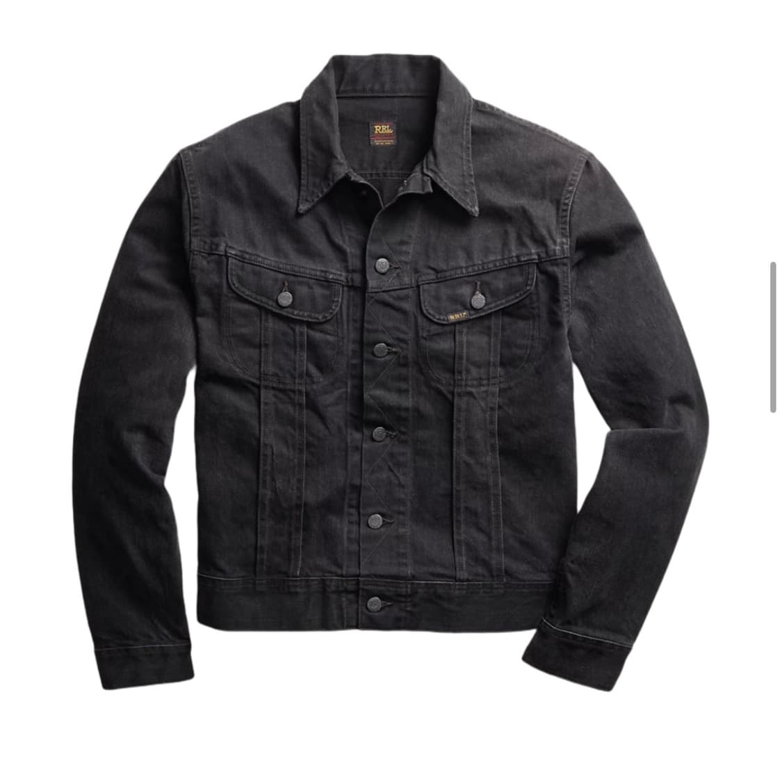 (L) 더블알엘 LOT 271 데님 트러커 자켓 블랙 상품이미지1