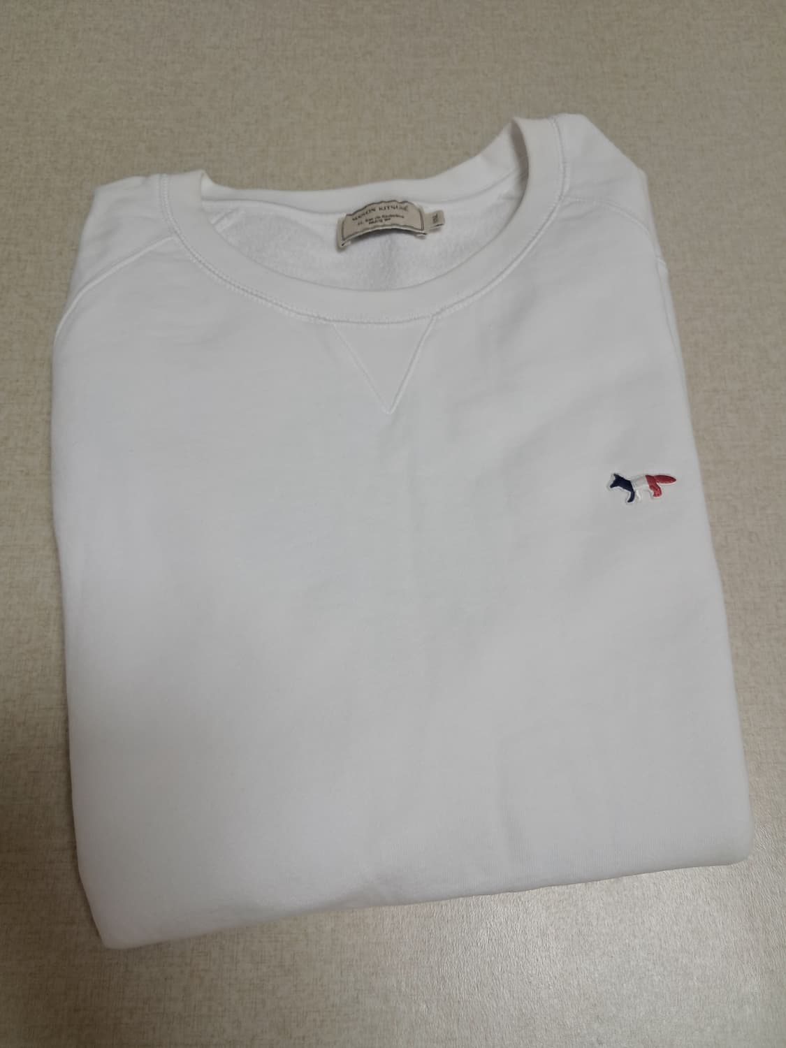 메종키츠네 화이트 맨투맨 XXL 상품이미지4