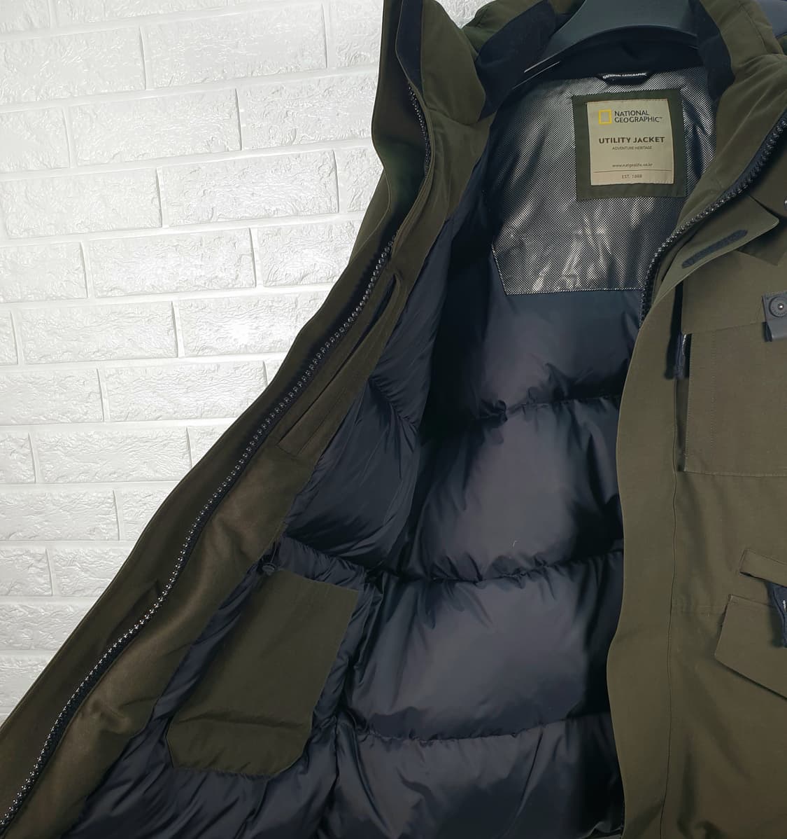 [100]내셔널지오그래픽 캠벨리 구스다운 카키 상품이미지6