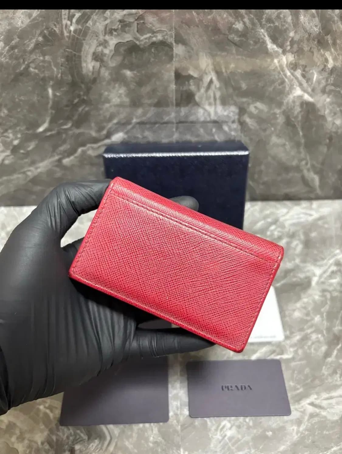 프라다 사피아노 금장 메탈로고 카드지갑 상품이미지2