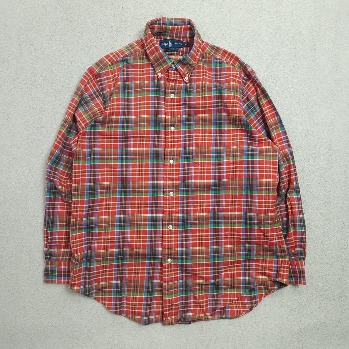 폴로 랄프 로렌 원포켓 체크 셔츠 M 상품이미지2
