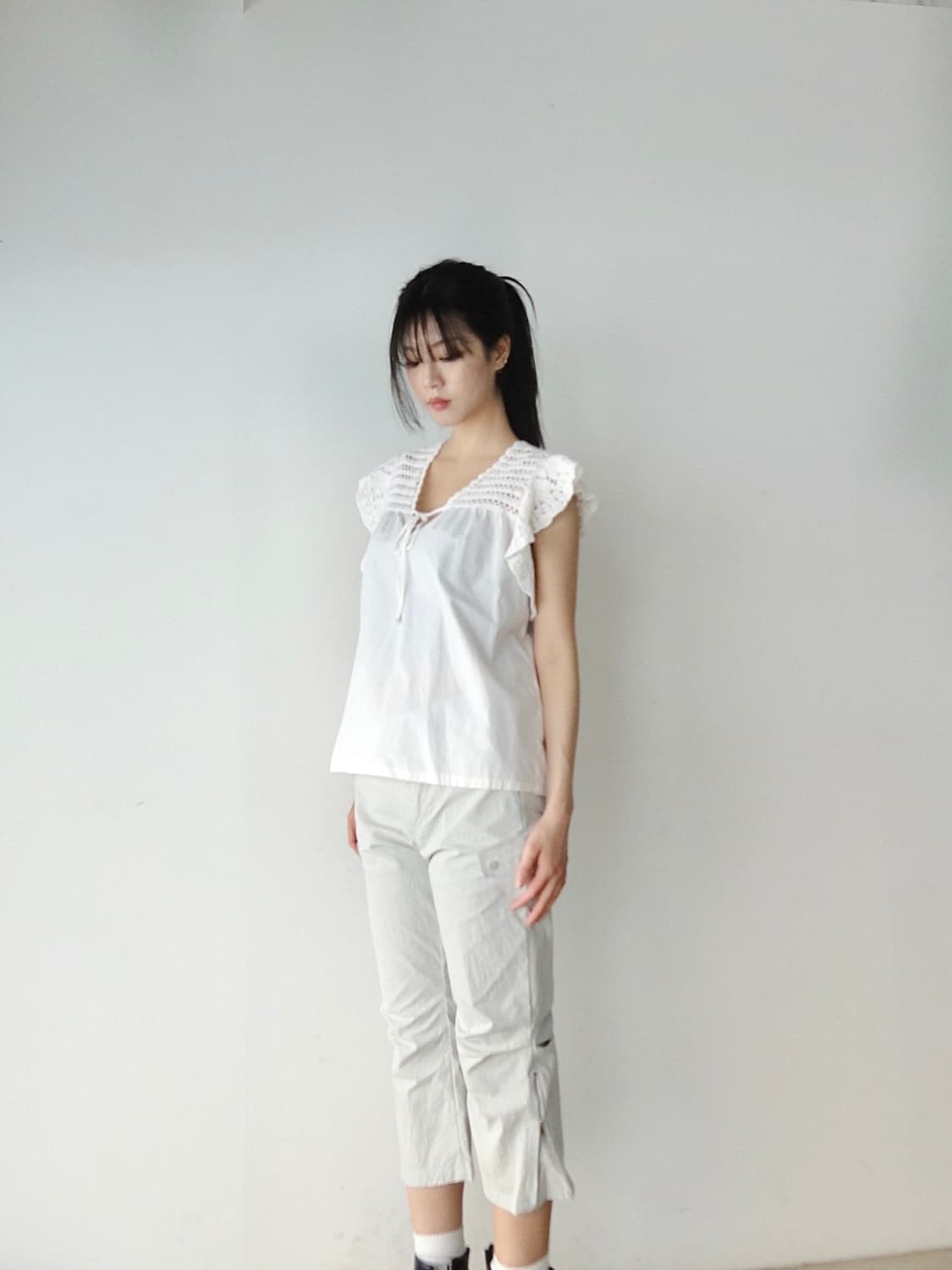 DKNY semi fly punching top 상품이미지5