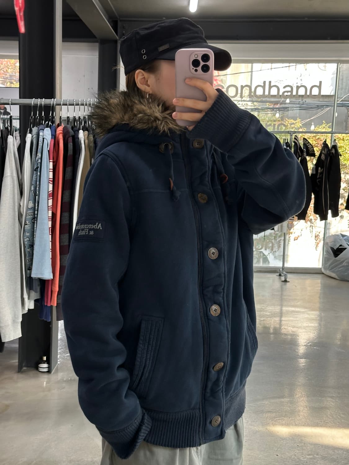 아베크롬비 울프죠 버튼 셰르파 점퍼 상품이미지4