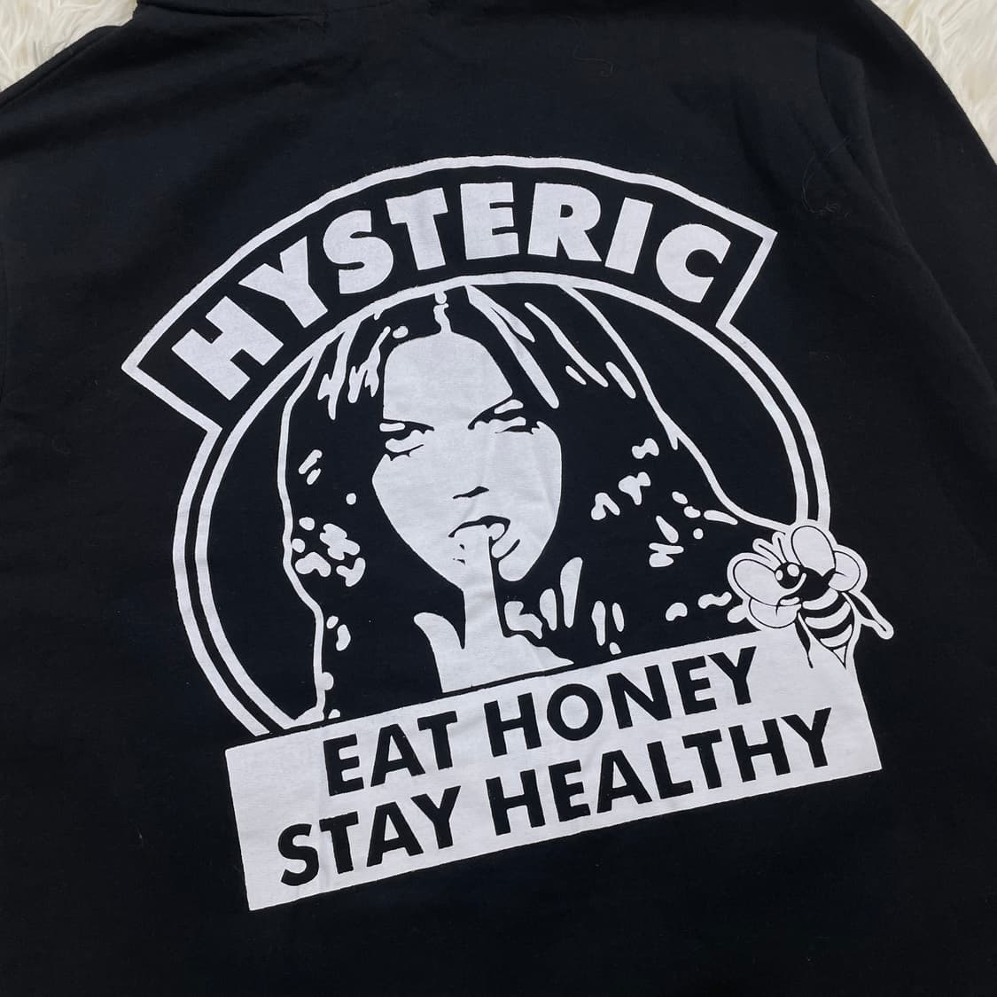 히스테릭글래머 빅 프린팅 스웻 집업 자켓 블랙 상품이미지4