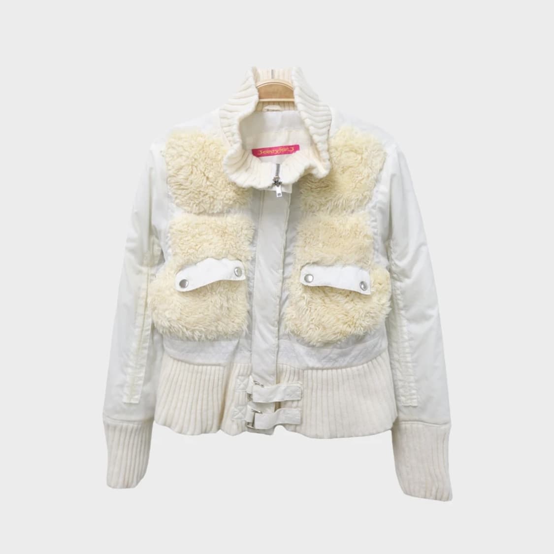 JENNYFER 하이넥 퍼 포인트 자켓 62602 상품이미지1