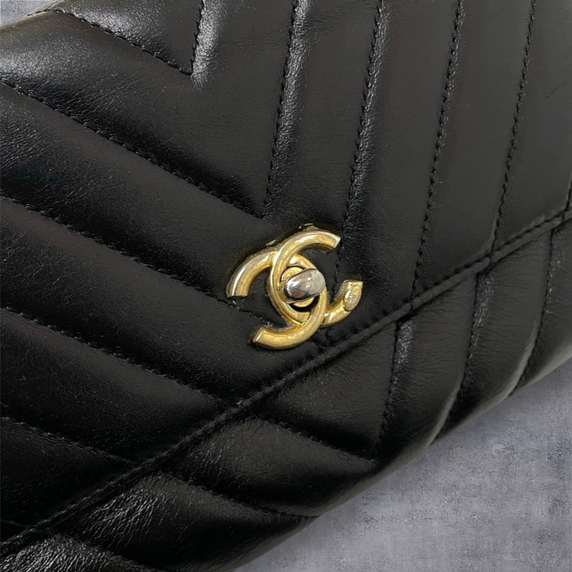 샤넬 Chanel 블랙 코코핸들 쉐브론 플랩백 상품이미지7