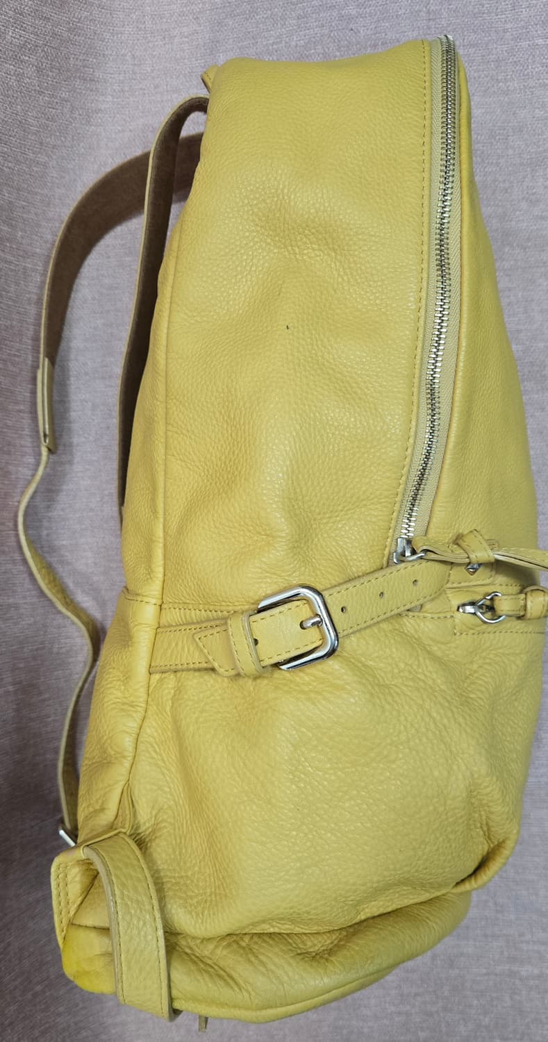 닥스 정품 백팩 옐로우 천연소가죽 상품이미지3
