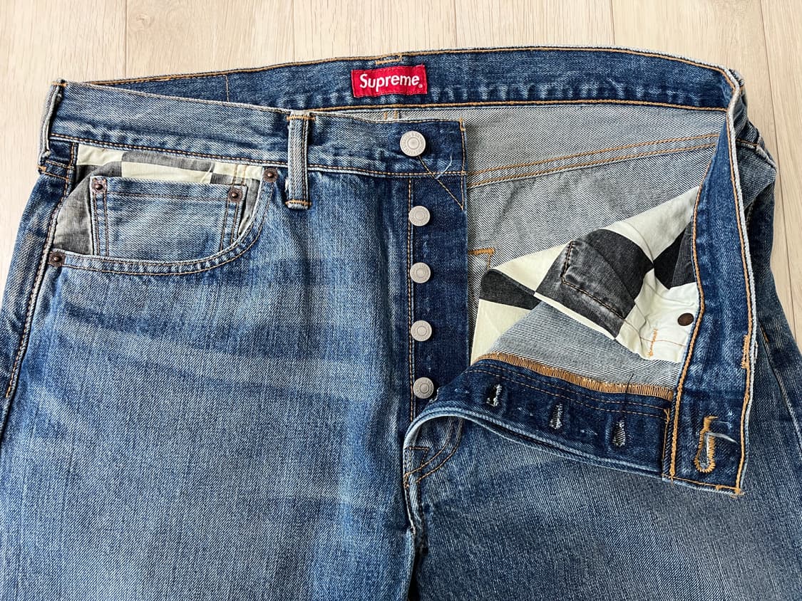 리바이스 Supreme 14AW 501 셀비지 34X32 lvc 슈프림 상품이미지3