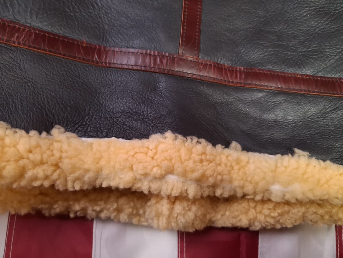 새제품 WW2 대전용 밀리터리 리얼레더 B-6 항공 폭격기 무스탕 상품이미지6